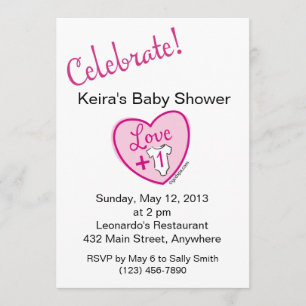 Invitation Love Plus One Baby shower