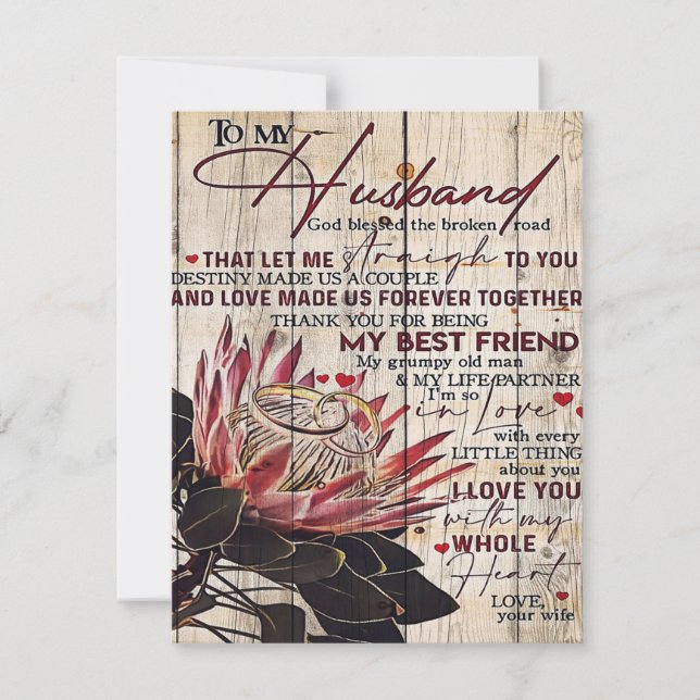 Invitation Love Quotes To My Husband, Home Decor (Devant)
