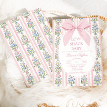 Love Shack Baby Bow rose Baby shower floral
