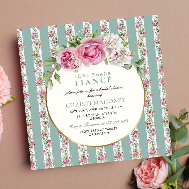 Invitation Love Shack Fiance Floral Party Fête des mariées (Créateur téléchargé)