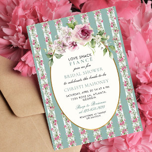 Invitation Love Shack Fiance Garden Flowers Fête des mariées