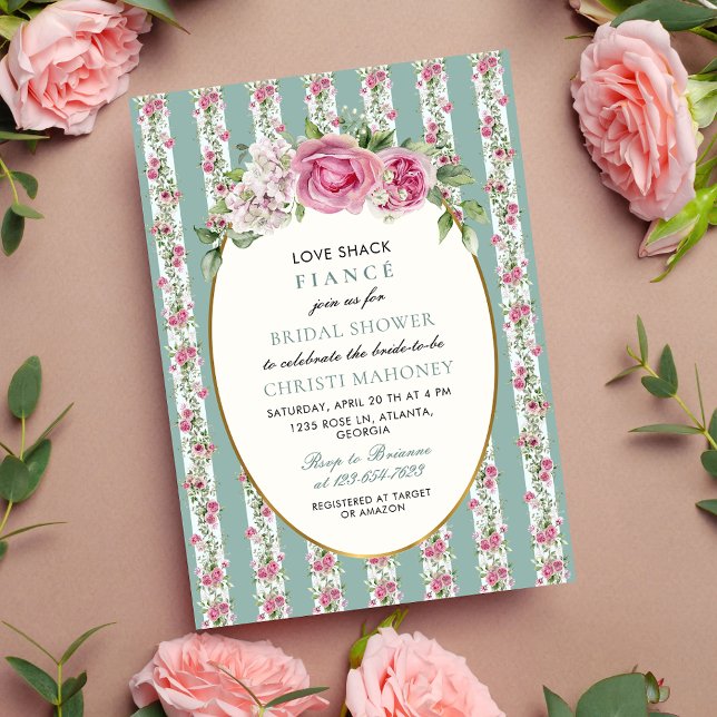 Invitation Love Shack Fiance Garden Party Fête des mariées ch (Créateur téléchargé)