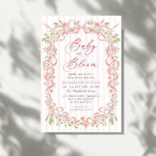 Invitation Love Shack Fiancé Ruban Rose Floral Fête de Mariag