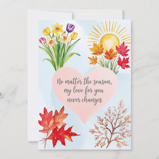 Invitation Love Through the Seasons Card (Devant)