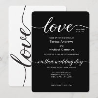 Love typographie Elégant script de mariage