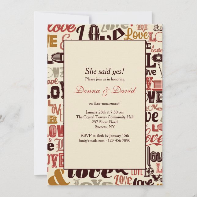 Invitation Love Words (Devant)
