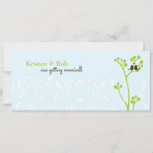 Invitation Lovebirds (Bleu Poudre)