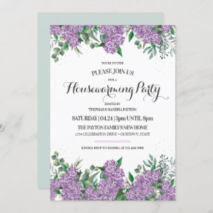 Invitation Lovely Lilacs Spring Houclier Party