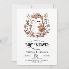 Invitation Lovely Mystical Owl Baby shower