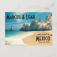 Lovers Beach, Cabo, Mexique Mariage Annonce/Invita