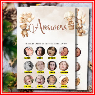 Invitation LOVING OU Baby shower DU TRAVAIL JEU MÊME Ours