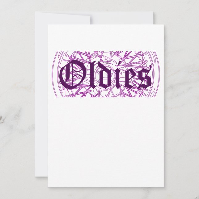 Invitation Lowrider Rim Oldies Old School Oldies (Devant)