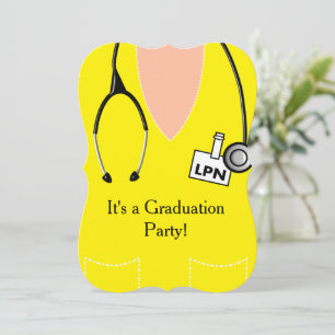 Invitation LPN Infirmière diplômée Jaune