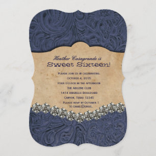 Invitation L'Sweet sixteen de la fille-fille Rhinestone