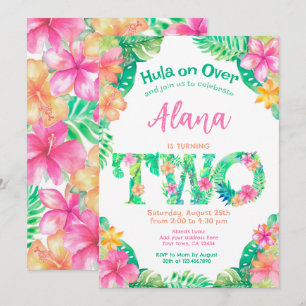 Invitation Luau 2e anniversaire