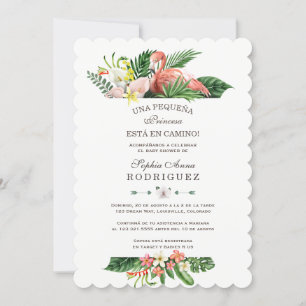 Invitation Luau Fleurs tropicales Invitación de Baby shower