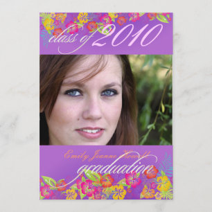 Invitation Luau/ Fleurs tropicales Parti de la graduation
