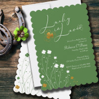 Lucky à Love Shamrock Green Gold Bridal Shower