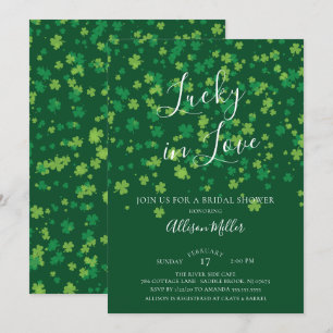 Invitation Lucky in Love Fête des mariées Shamrock