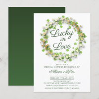 Lucky in Love Golden Shamrocks Fête des mariées