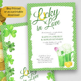 Invitation Lucky in Love St patrick Couples Douche