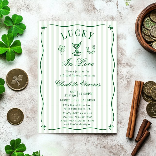 Invitation Lucky In Love St Patrick's Day Bridal Shower (Créateur téléchargé)