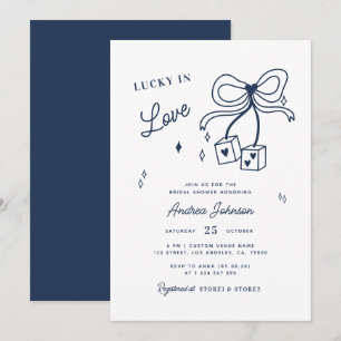 Invitation Lucky in Love Vegas Dice Casino Bow Fête des marié