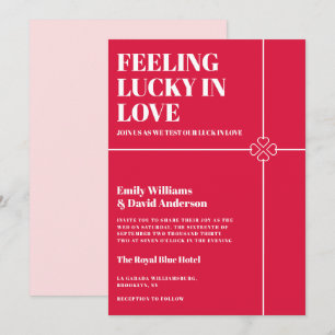 Invitation Lucky Love Crimson Mariage rouge