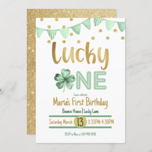 Invitation Lucky One Gold premier anniversaire