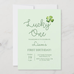 Invitation Lucky One Shamrock Birthday Boy