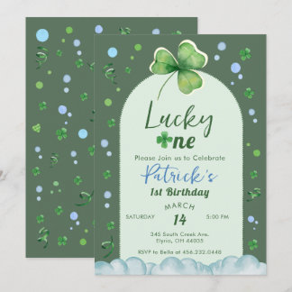 Invitation Lucky One St Patrick Boy Birthday