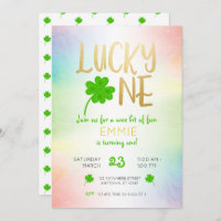 Lucky One St. Patricks Day Shamrock Anniversaire