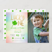 Lucky One St. Patricks Day Shamrock Photo Annivers