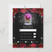 Lueur Magique Rose Rouge Argent Noir RSVP