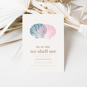 Invitation Lui ou Elle Nous Coquillons Voir Ocean Sea Gender 
