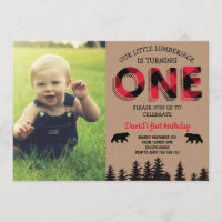 Lumberjack Boy Premier anniversaire Red Flannel Ph