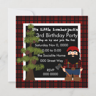 Invitation Lumberjack Gnome