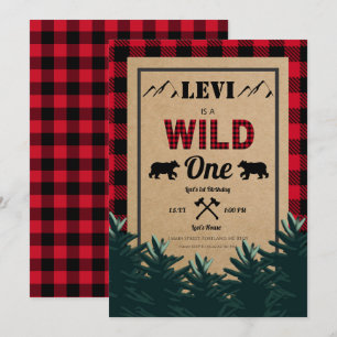 Invitation Lumberjack premier anniversaire, Wild One Invitati