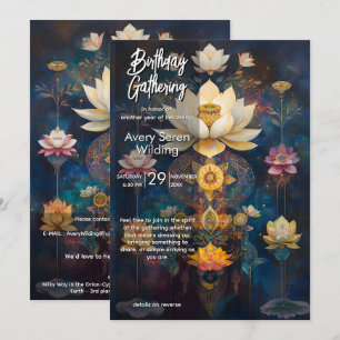 Invitation Lumière Céleste   Dessin de Fleur de Lotus