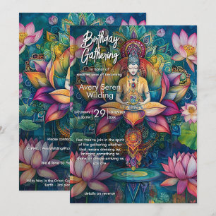 Invitation Lumière déployée   Conception Fleur de Lotus