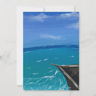 Invitation Lumière du soleil sur la mer - œuvre d'art faite m