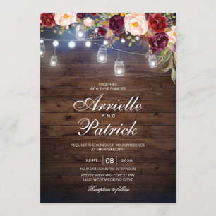 Invitation Lumière Mariage Russe sur la dentelle bourguignonn