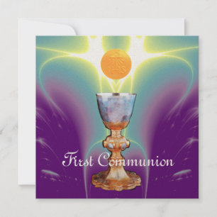 Invitation LUMIÈRE SPIRITUELLE 1ère Communion sainte / Christ