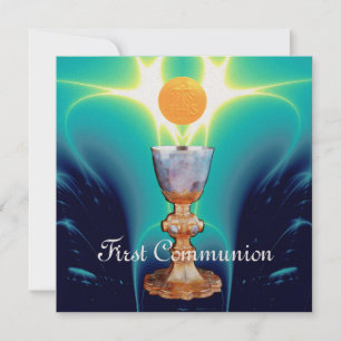 Invitation LUMIÈRE SPIRITUELLE 1ère Communion sainte / Christ