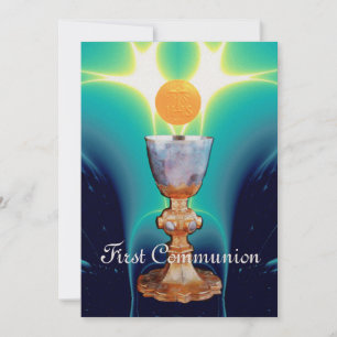 Invitation LUMIÈRE SPIRITUELLE 1ère Communion sainte / Christ
