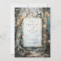 Lumières brillantes du Mariage de chemin forestier