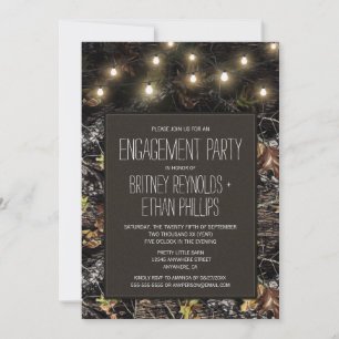 Invitation Lumières + Chasse Camo Engagement Parties Invitati