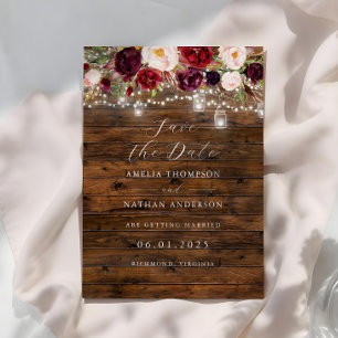Invitation Lumières de Bourgogne Rustiques Mariage Enregistre
