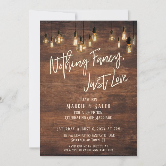 Invitation Lumières de Brown Wall Edison Rien de fantaisiste  (Devant)