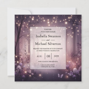 Invitation Lumières de Fées dans un Mariage avec Bois Lumineu